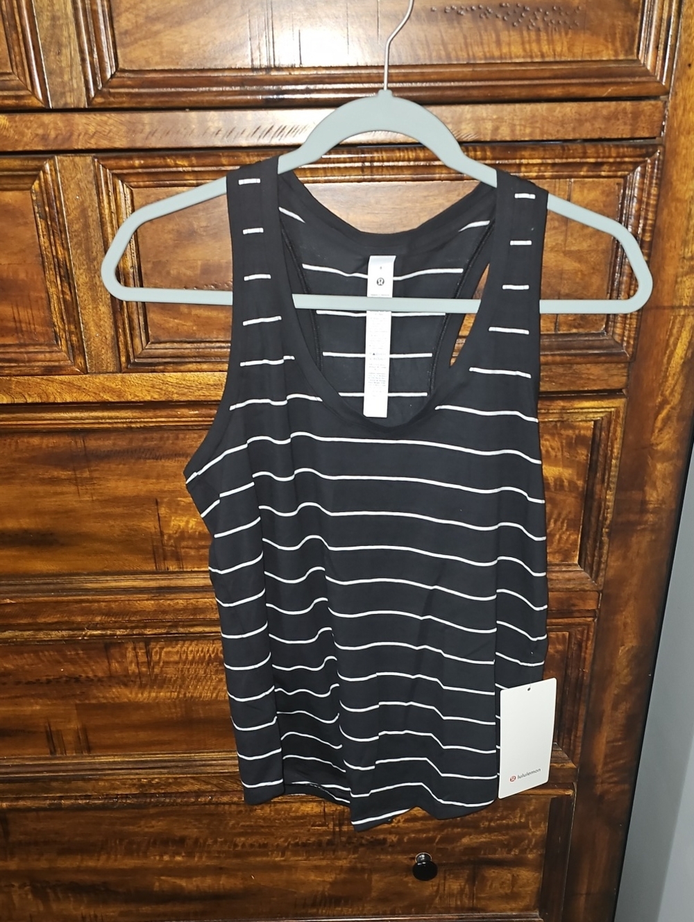 Lululemon Love Tank!! Womens Sz 6! SWAP, Black And White Striped